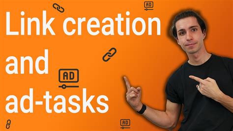 Linkvertise Link creation and Ad.